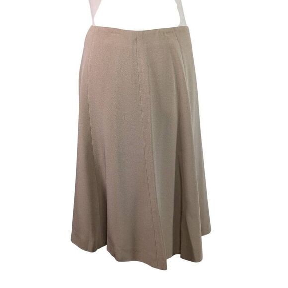 Giorgio Armani Le Collezioni US 10 IT 44 M Tan Skirt Suit Vintage 90s Does 70s - Picture 9 of 10
